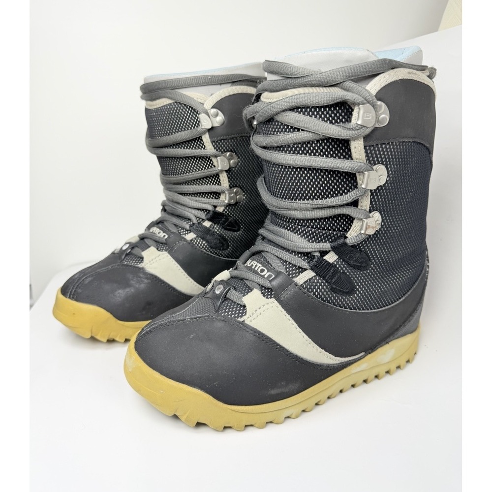 Burton Glide Women's Snowboard Boots Black sz 8- Black-Grey-white